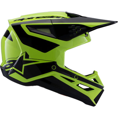 Alpinestars SM3 Heat Helmet Gloss Yellow Fluo/Black - Right Side View