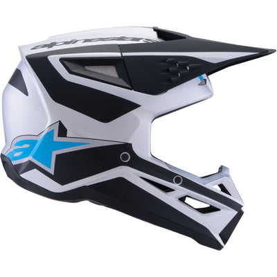 Alpinestars SM3 Heat Helmet Matte Silver/Blue/Black - Right Side View