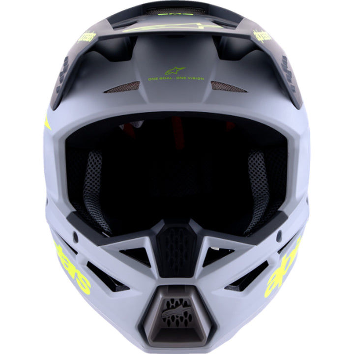 Alpinestars SM3 Radium Helmet Matte Gray/Black/Yellow Fluo - Front View