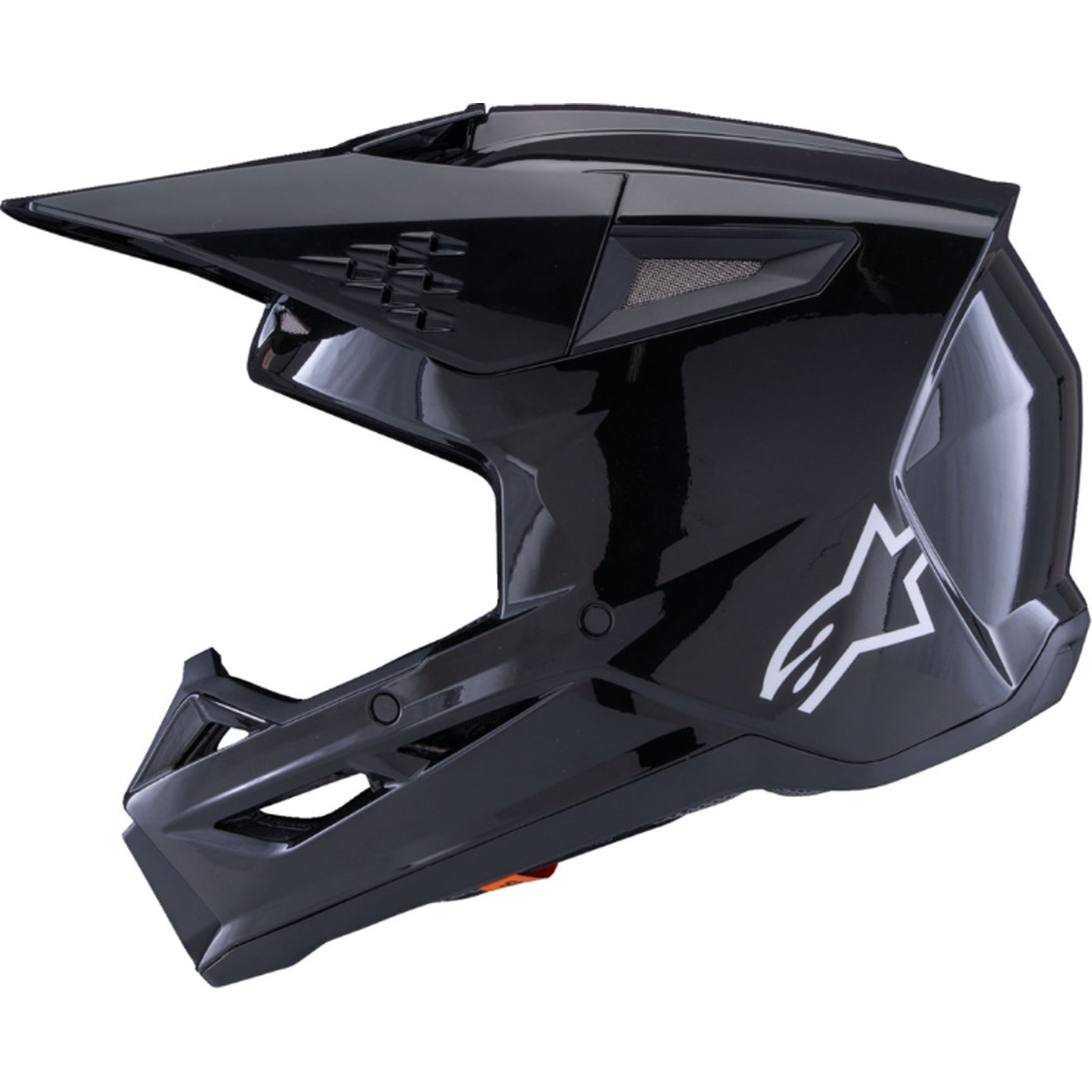 Alpinestars SM3 Solid Helmet Gloss Black - Left Side View