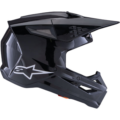 Alpinestars SM3 Solid Helmet Gloss Black - Right Side View