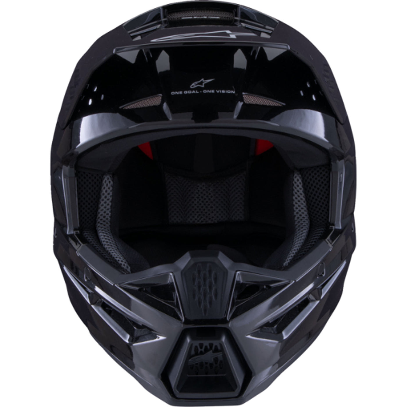 Alpinestars SM3 Solid Helmet Gloss Black - Front View