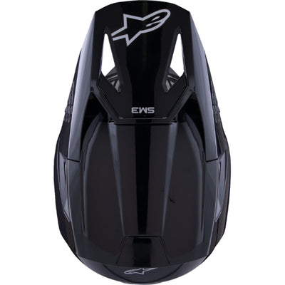 Alpinestars SM3 Solid Helmet Gloss Black - Top Down View