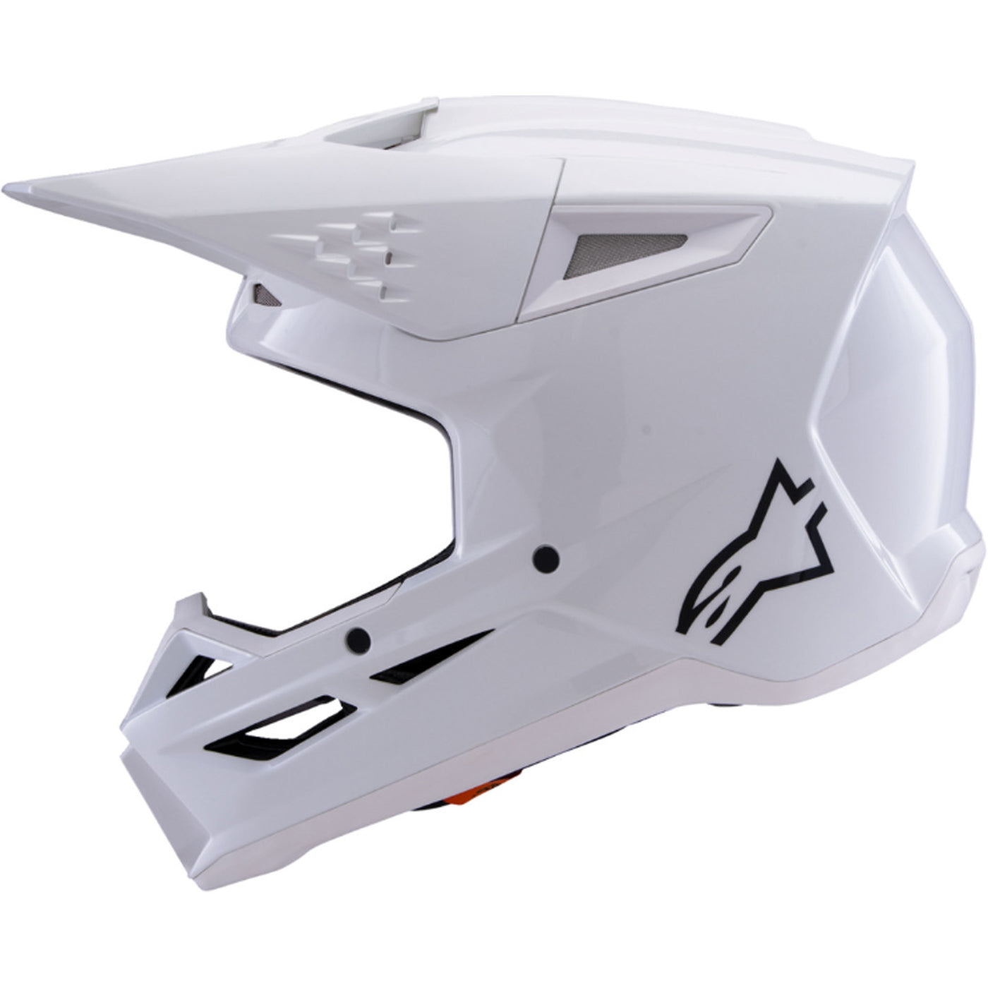 Alpinestars SM3 Solid Helmet Gloss White - Left Side View