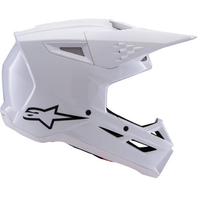 Alpinestars SM3 Solid Helmet Gloss White - Right Side View