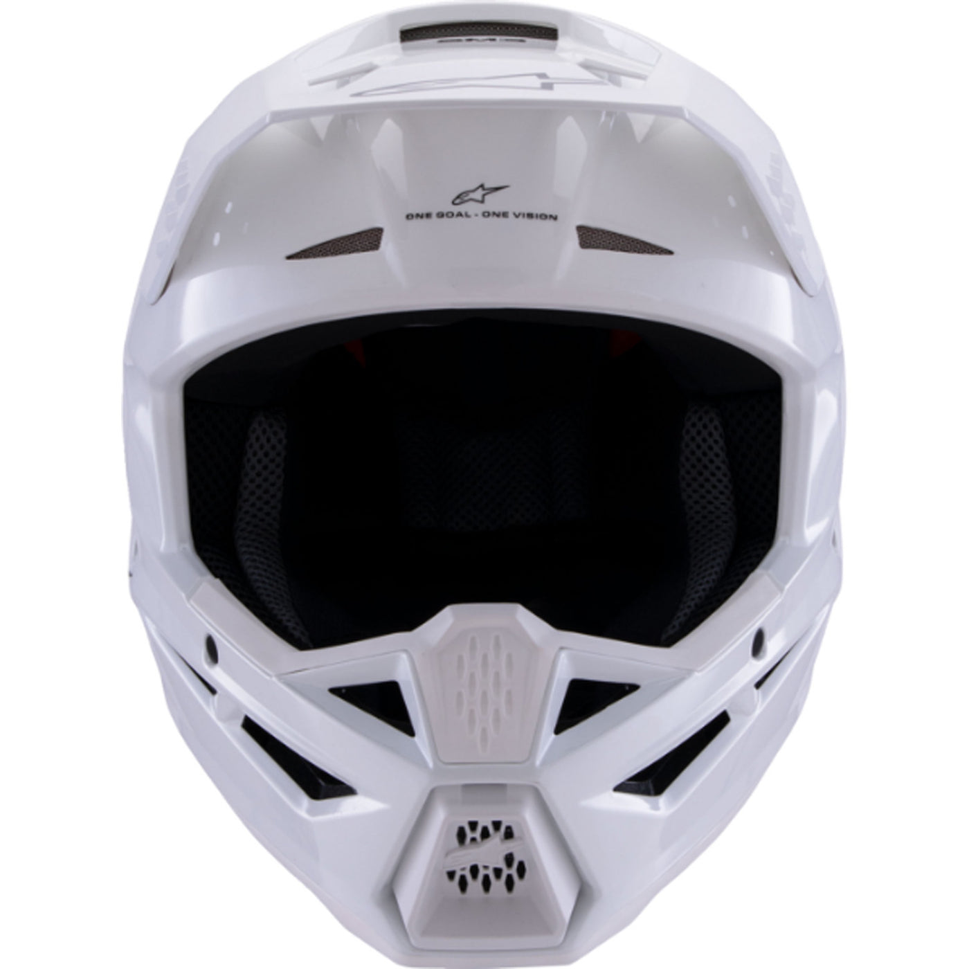 Alpinestars SM3 Solid Helmet Gloss White - Front View