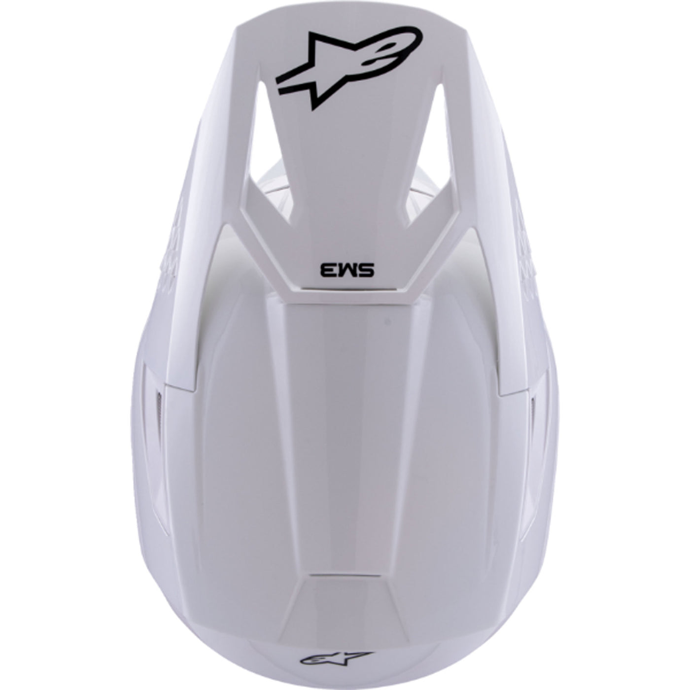 Alpinestars SM3 Solid Helmet Gloss White - Top Down View