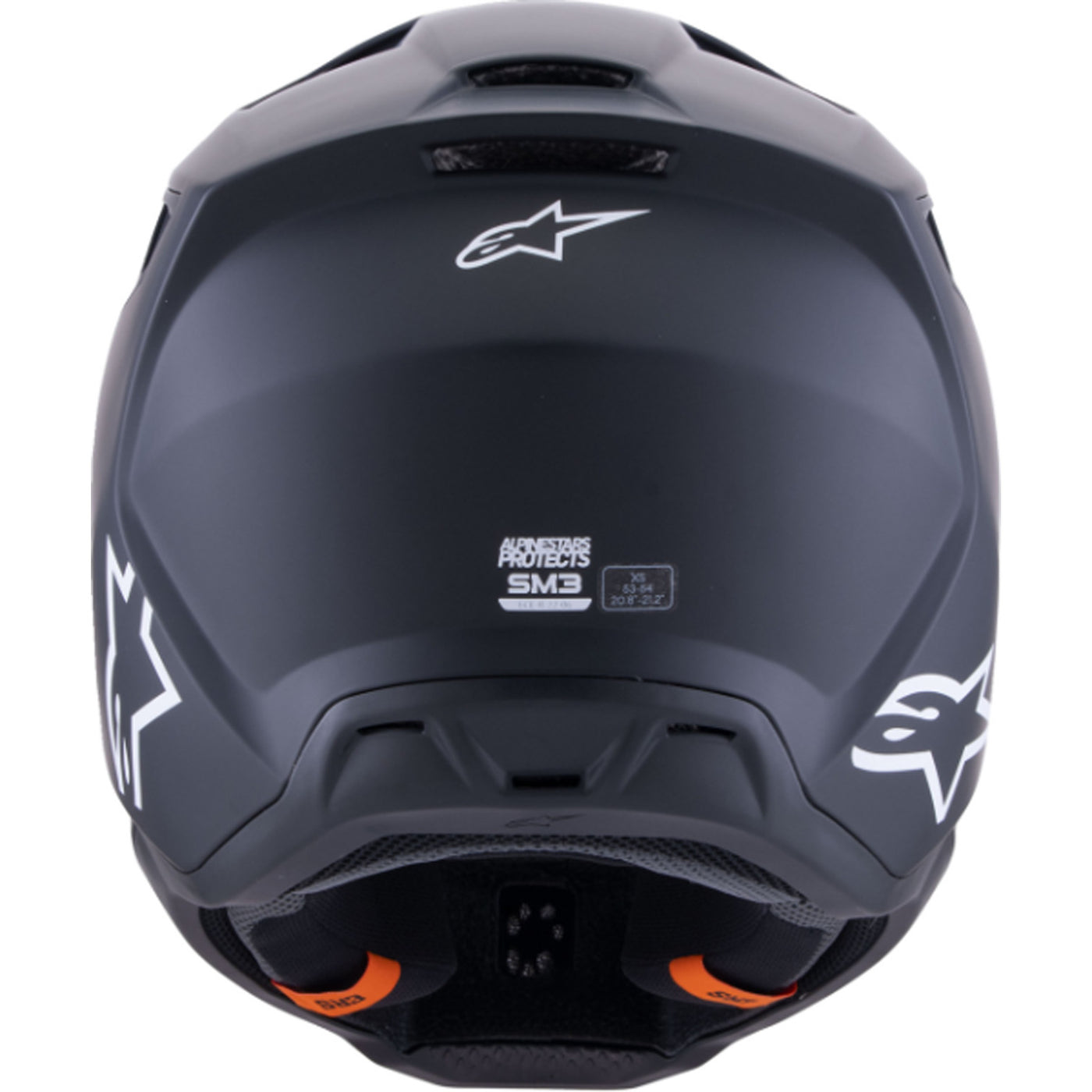 Alpinestars SM3 Solid Helmet Matte Black - Rear View