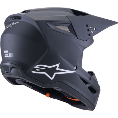 Alpinestars SM3 Solid Helmet Matte Black - Rear Right Side View