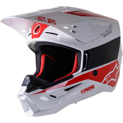 Alpinestars SM5 Bond Helmet White/Red - Front Side View