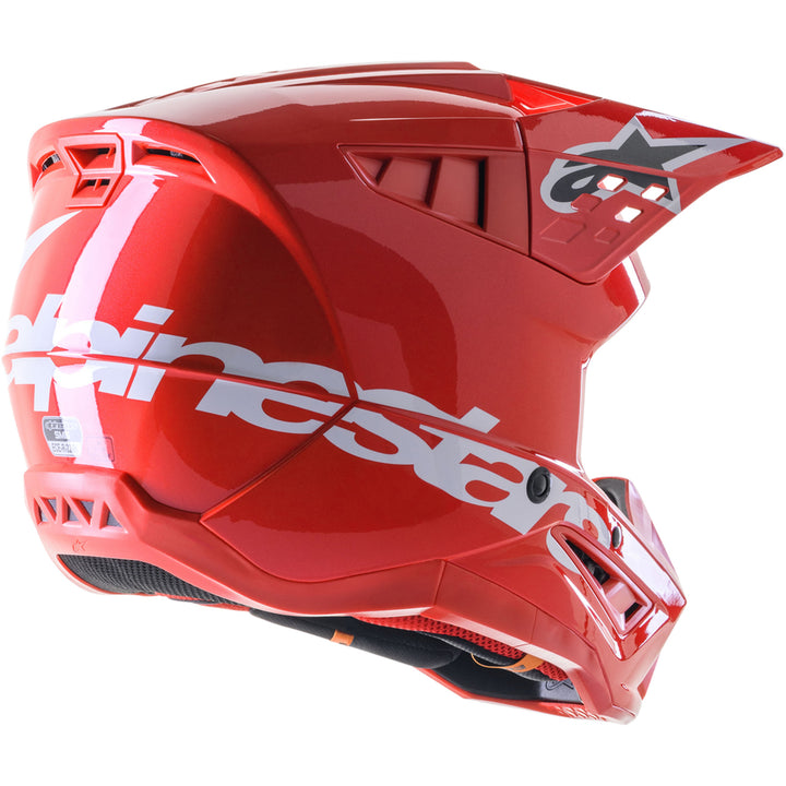 Alpinestars SM5 Corp Helmet Bright Red - Rear Side View