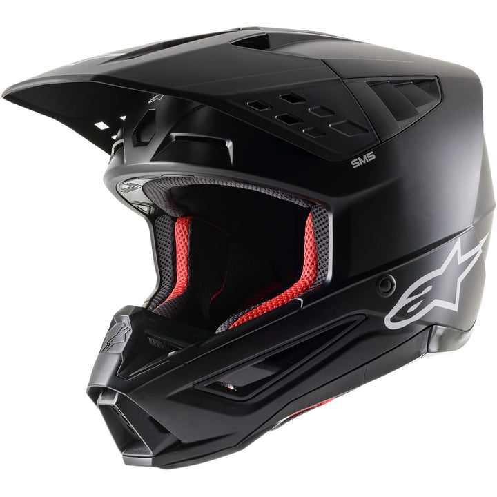 Alpinestars SM5 Solid Helmet Matte Black - Front Side View