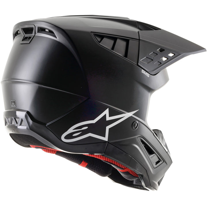 Alpinestars SM5 Solid Helmet Matte Black - Rear Side View