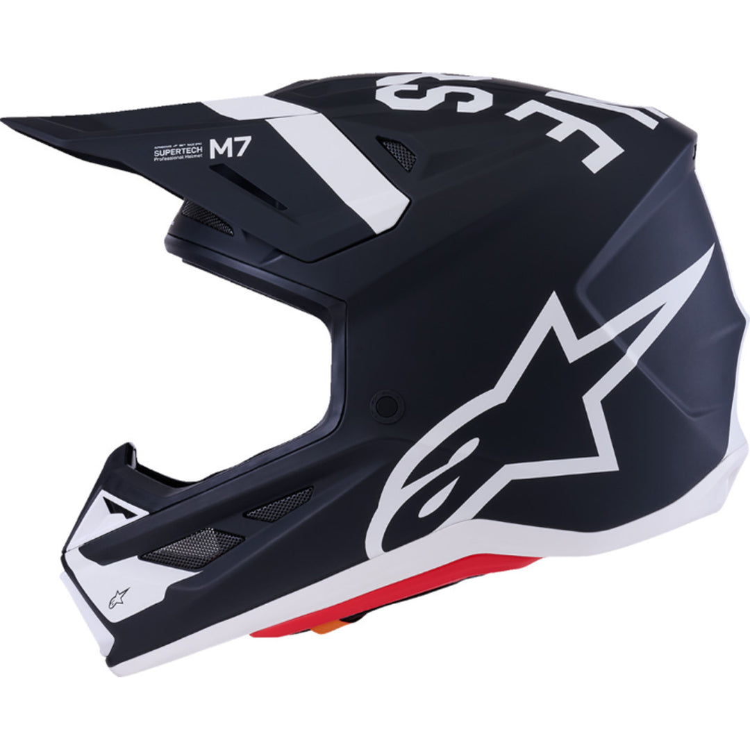 Alpinestars SM7 Dasher Helmet Matte Black/White - Left Side View
