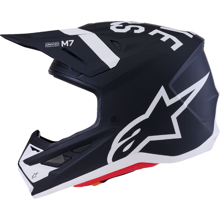 Alpinestars SM7 Dasher Helmet Matte Black/White - Left Side View
