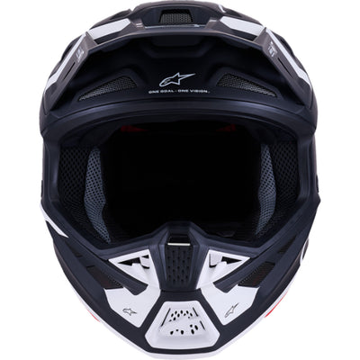 Alpinestars SM7 Dasher Helmet Matte Black/White - Front View