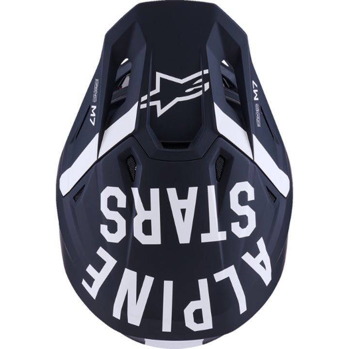 Alpinestars SM7 Dasher Helmet Matte Black/White - Top Down View