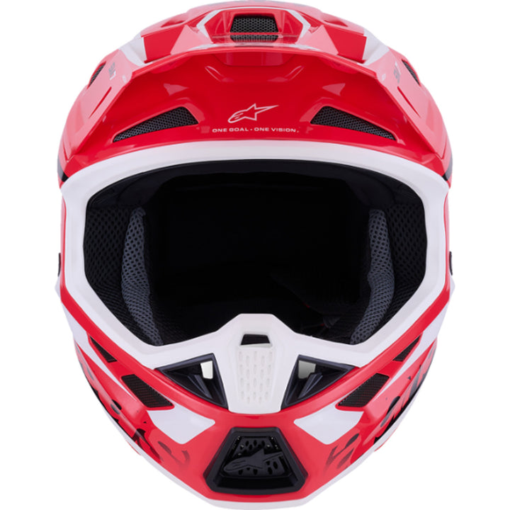 Alpinestars SM7 Deed Helmet Gloss Red/Black/White - Front View