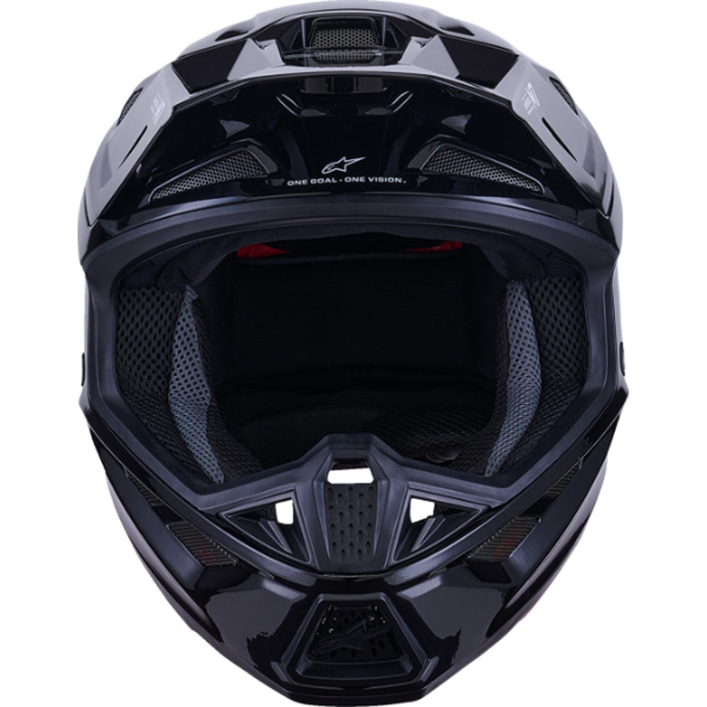 Alpinestars SM7 Solid Helmet Gloss Black - Front View