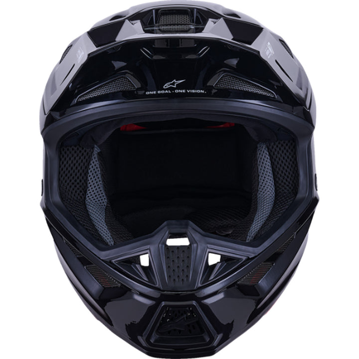Alpinestars SM7 Solid Helmet Gloss Black - Front View