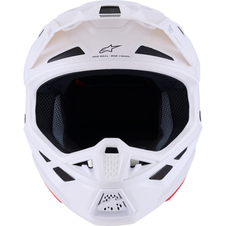 Alpinestars SM7 Solid Helmet Gloss White - Front View