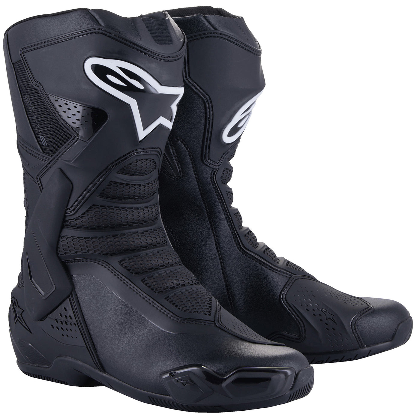 Alpinestars SMX-6 V3 Boots Black - Front Side View of Pair