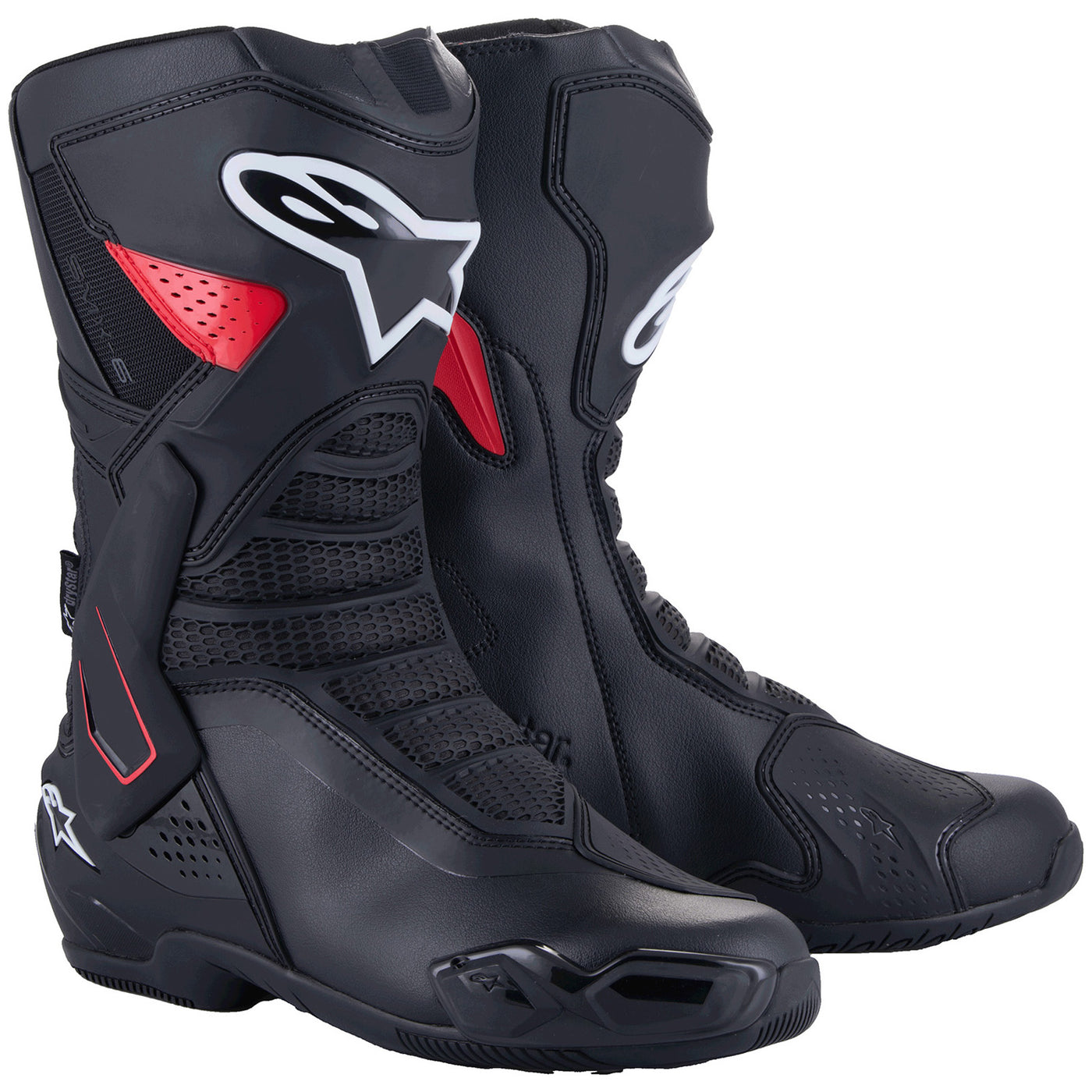 Alpinestars SMX-6 V3 Drystar Boots Black - Front Side View of Pair