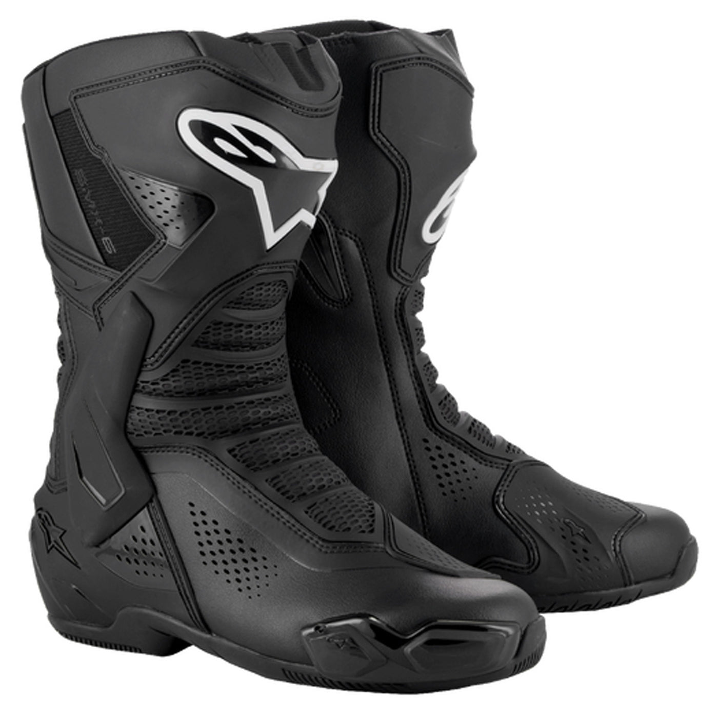 Alpinestars SMX-6 V3 Vented Boots Black - Front Side View of Pair