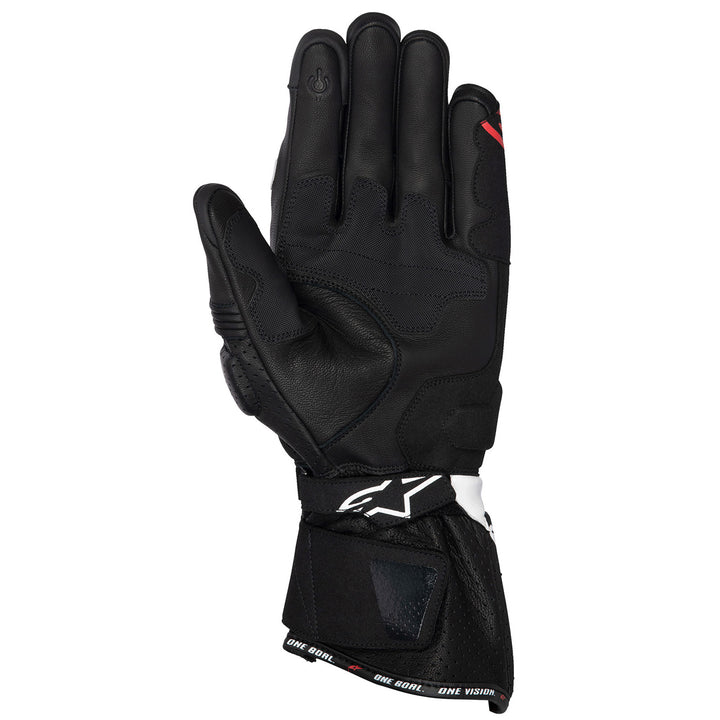 Alpinestars SP-3 Gloves Black/White/Red Fluo - Palm View
