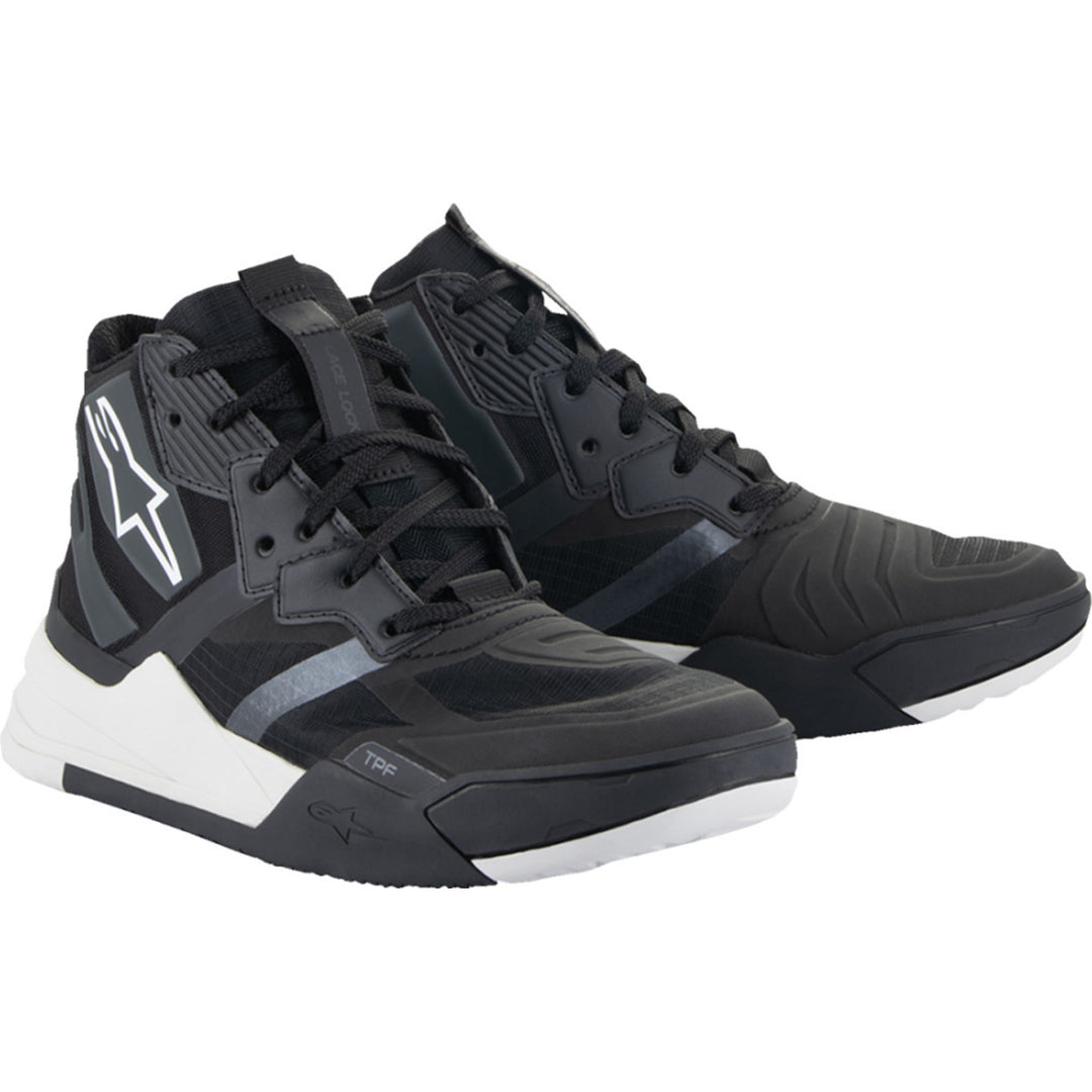 Alpinestars Speedflight Shoes Black/White - Front Side View of Pair