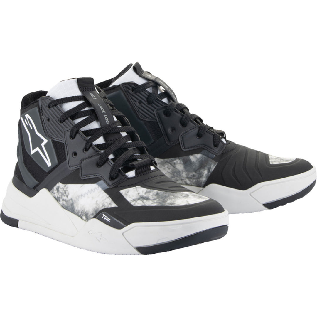 Alpinestars Speedflight Shoes Black/Gray/White - Front Side View of Pair
