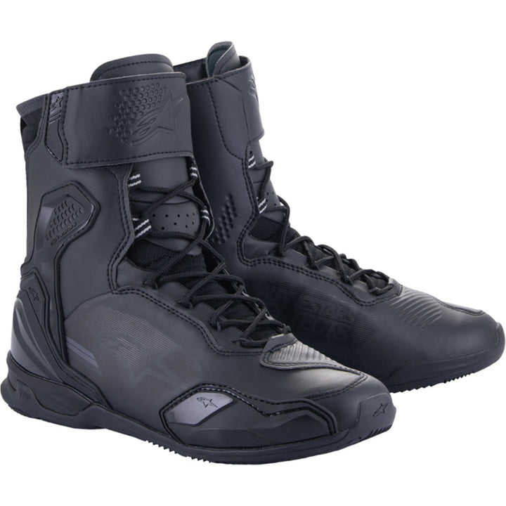 Alpinestars Superfaster Shoes Black - Front Side View of Pair