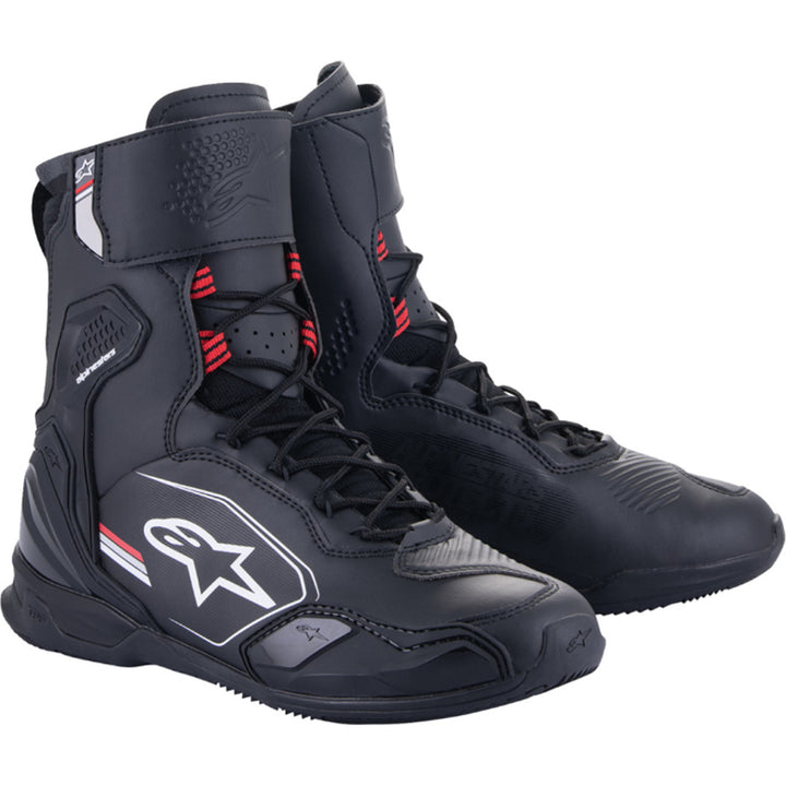 Alpinestars Superfaster Shoes Black/Gray/Red - Front Side View of Pair