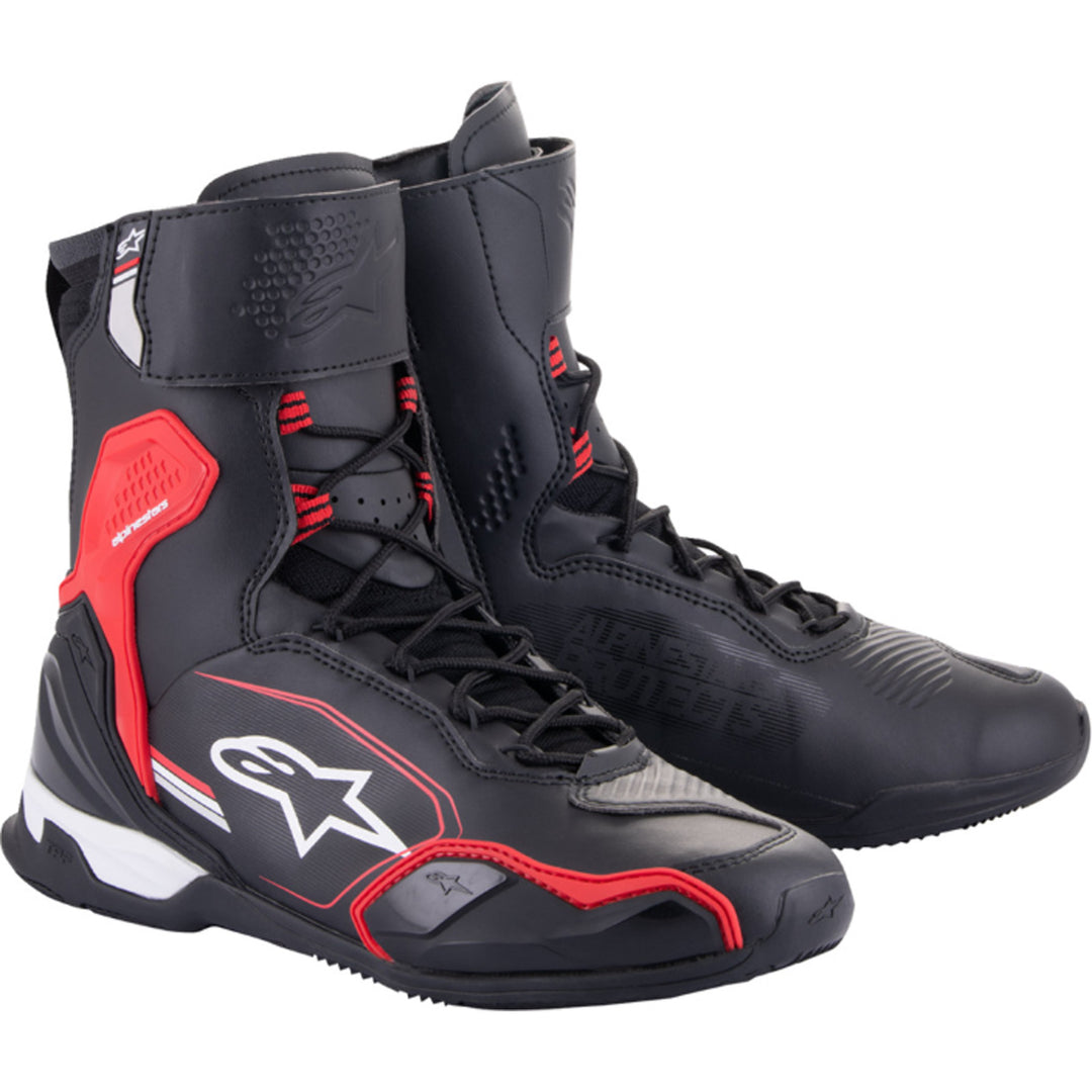 Alpinestars Superfaster Shoes Black/Red/White - Front Side View of Pair