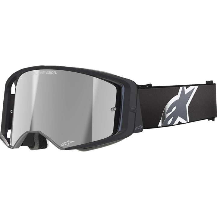 Alpinestars Supertech Corp Goggles - ABS Vision Mirrored Black/Gray - Silver Mirror - Front Left Side View
