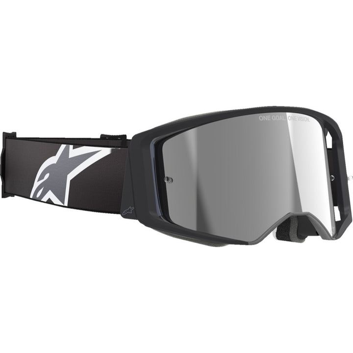 Alpinestars Supertech Corp Goggles - ABS Vision Mirrored Black/Gray - Silver Mirror - Front Right Side View