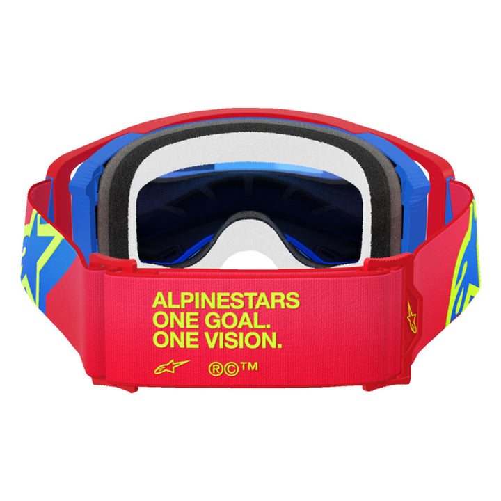 Alpinestars Supertech Corp Goggles - ABS Vision Mirrored Red/Blue - Blue Mirror - Rear View
