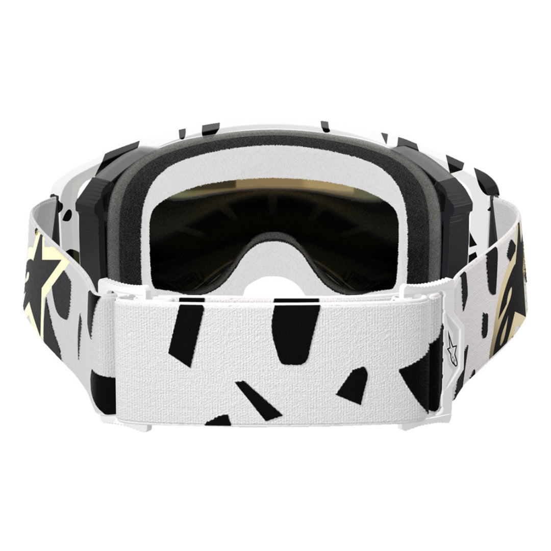 Alpinestars Supertech Corp Goggles - ABS Vision Mirrored White/Gold - Gold Mirror - Rear View