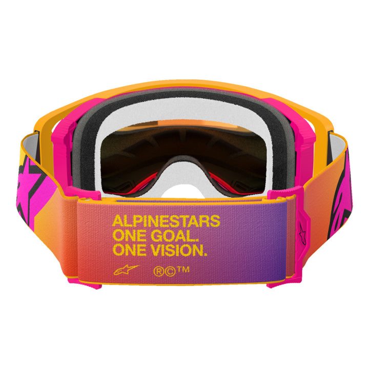 Alpinestars Supertech Corp Goggles - ABS Vision Mirrored Yellow/Pink - Red Mirror - Rear View