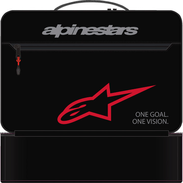 Alpinestars Supertech Vision Goggle Case - Rear View with Lid Straight Up