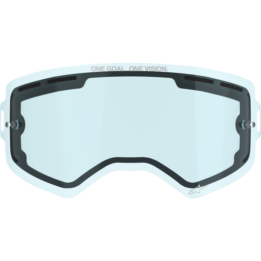 Alpinestars Supertech Goggle Replacement Lens - Dual Blue - Front View