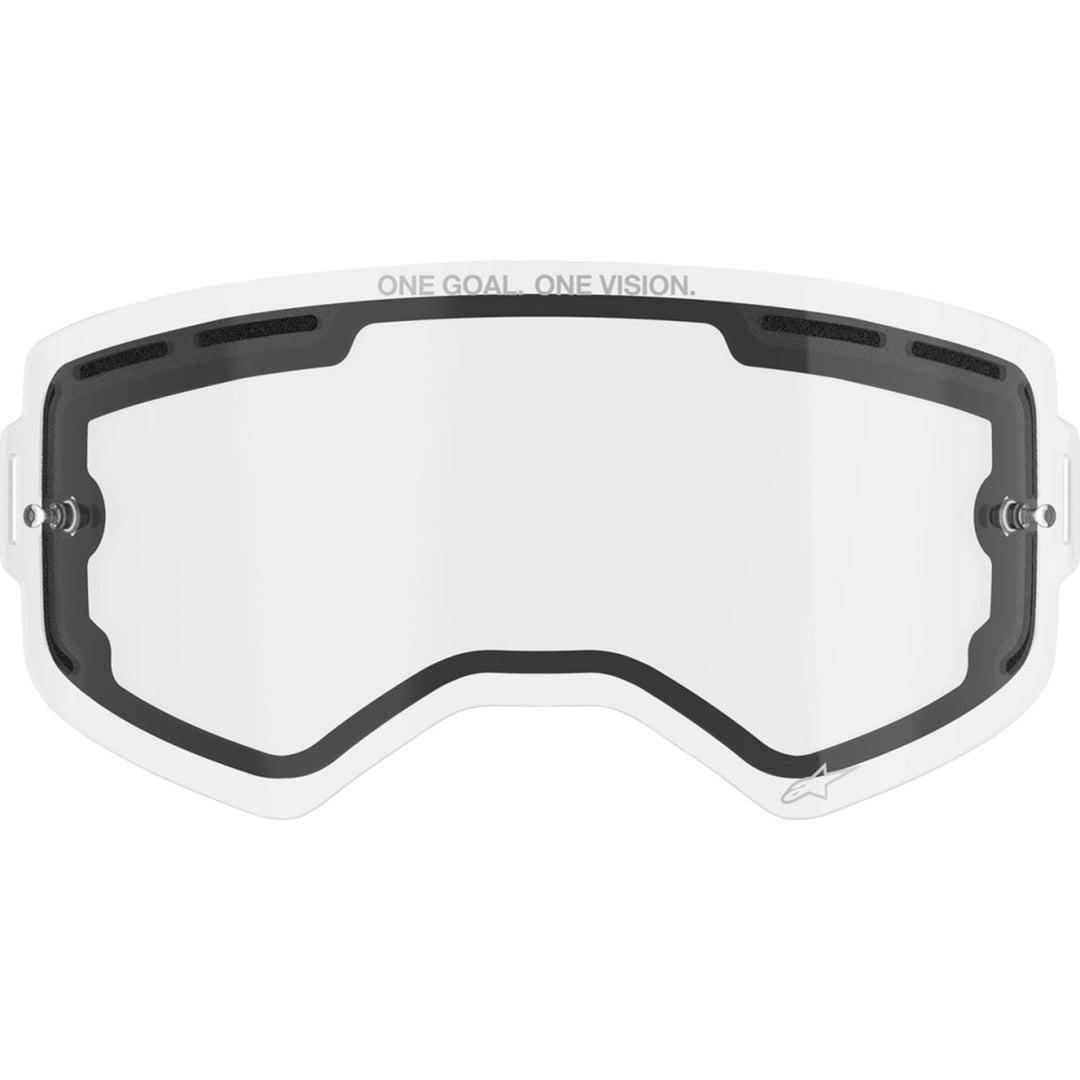 Alpinestars Supertech Goggle Replacement Lens - Dual Clear - Front View