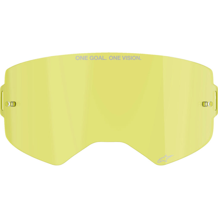 Alpinestars Supertech Goggle Replacement Lens Yellow - Front View