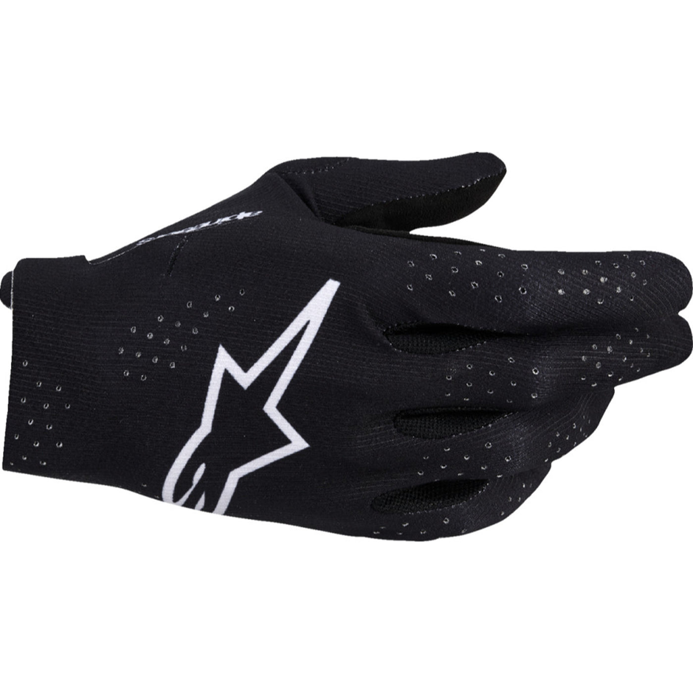 Alpinestars Supertech MX Gloves Black/White - Back of Hand View