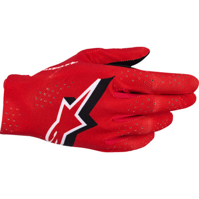 Alpinestars Supertech MX Gloves Fire Red/Black/White - Back of Hand View