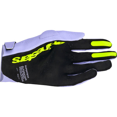 Alpinestars Supertech MX Gloves Lavender/Violet/Fluo Yellow - Palm View