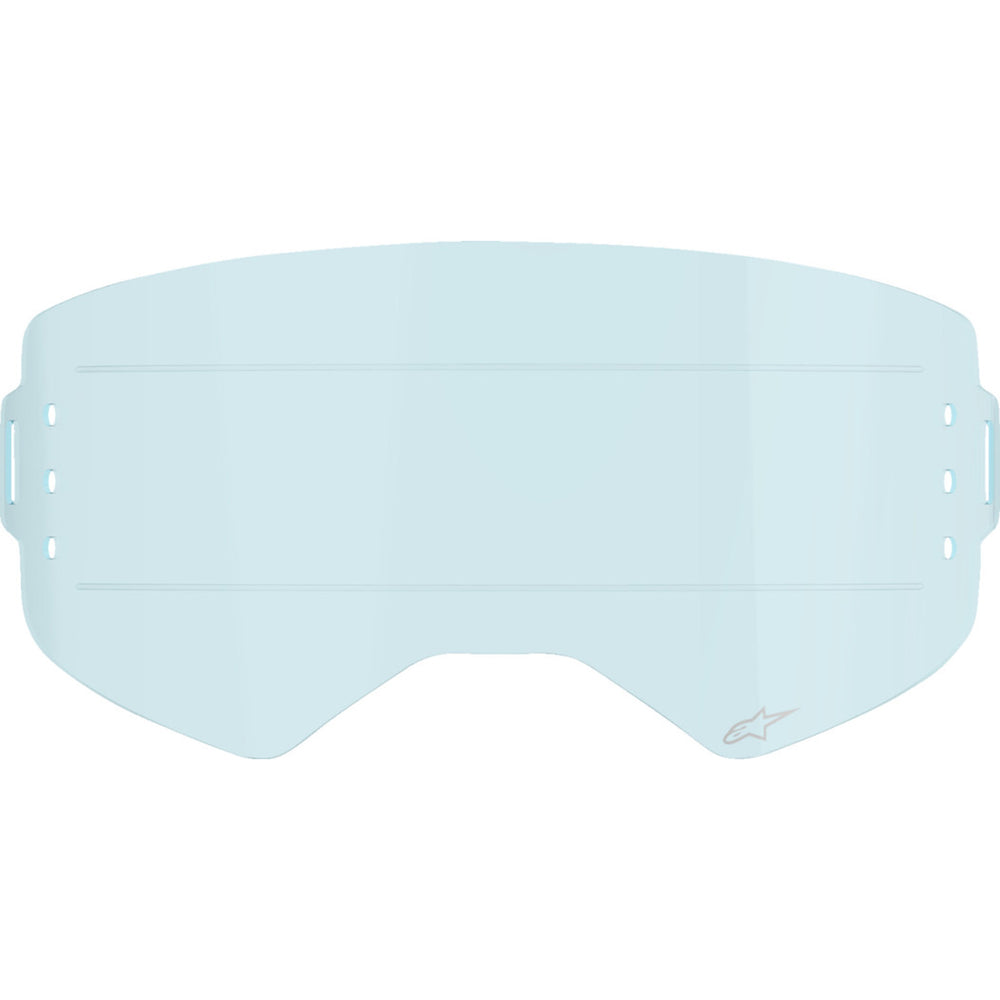Alpinestars Supertech Roll-Off Goggle Replacement Lens - Wide Vision Blue - Front View