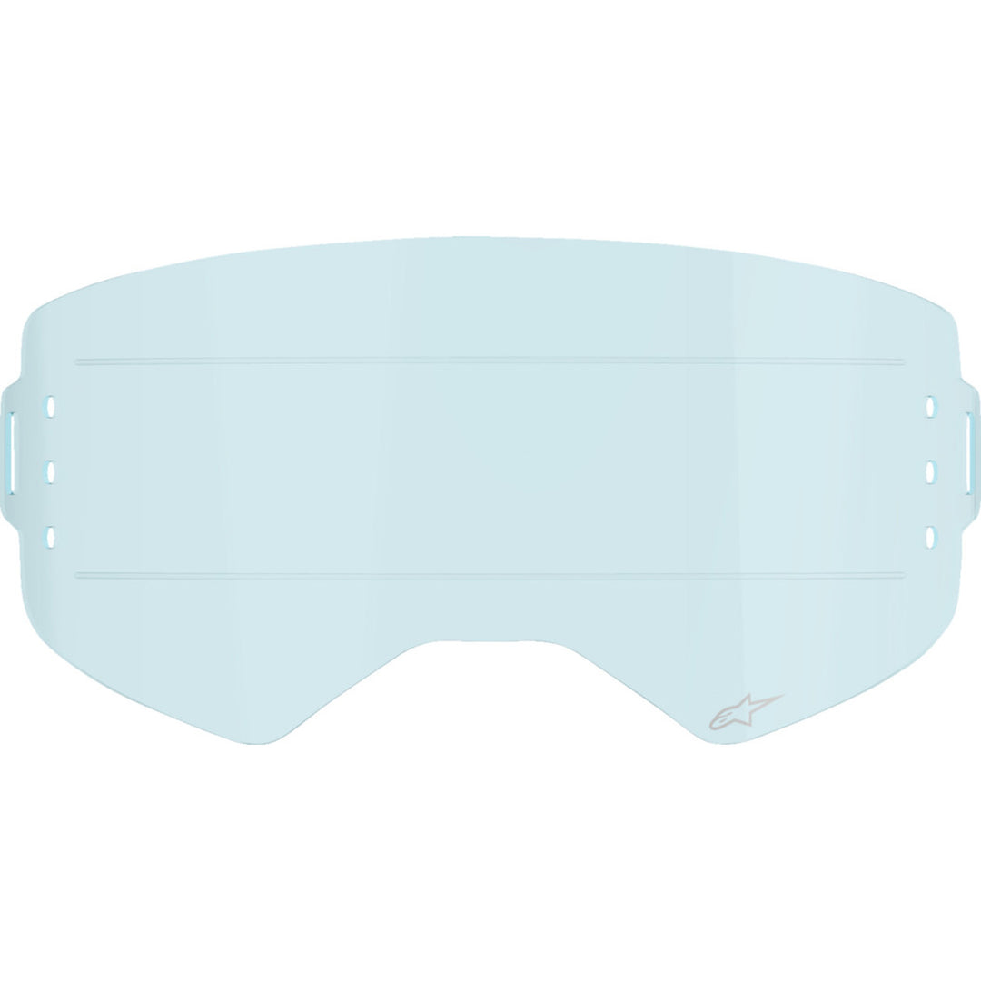 Alpinestars Supertech Roll-Off Goggle Replacement Lens - Wide Vision Blue - Front View