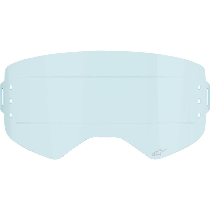 Alpinestars Supertech Roll-Off Goggle Replacement Lens - Wide Vision Blue - Front View