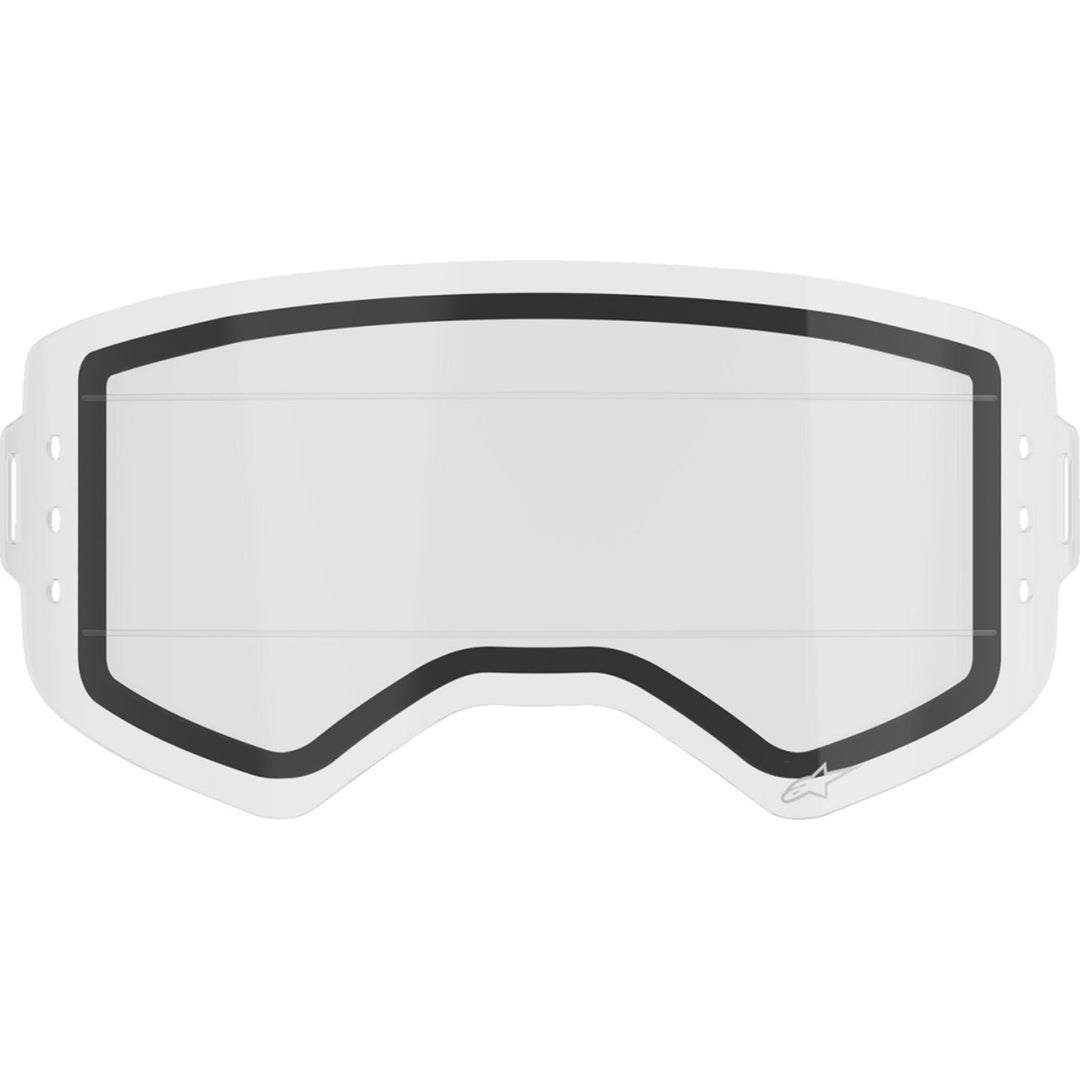 Alpinestars Supertech Roll-Off Goggle Replacement Lens - Dual - Front View